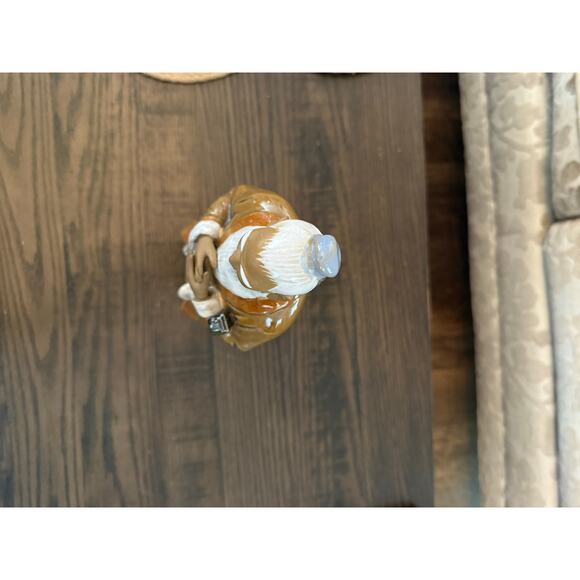 Chinese Shiwan Art Pottery Mudman Confucius with Walking Stick, 11.5” - Picture 7 of 8